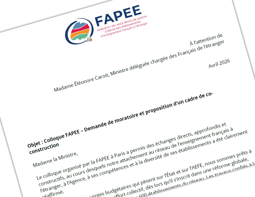 Demande de moratoire – mesures AEFE du 18 décembre 2025